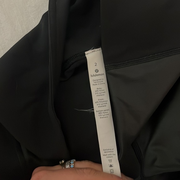 Lululemon black faux leather leggings - Picture 4 of 5